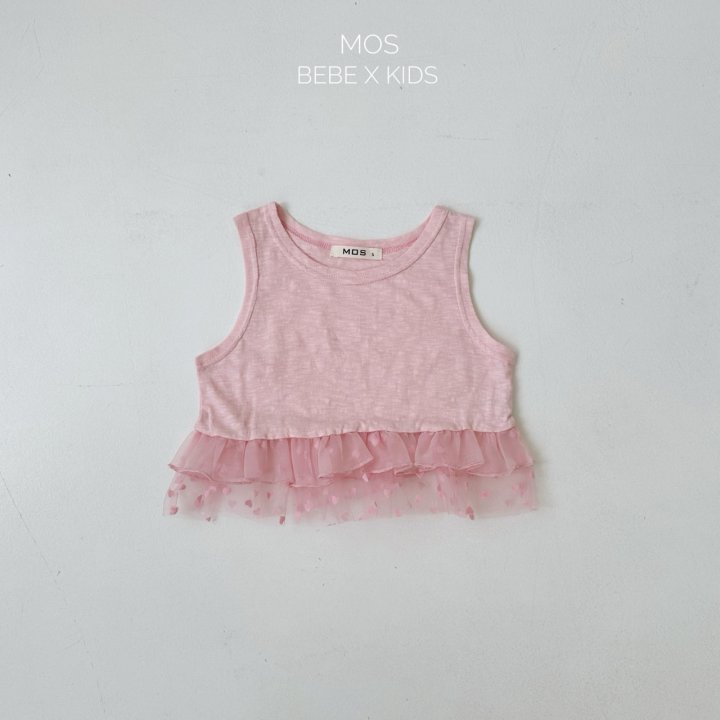 Mos Bebe - Korean Baby Fashion - #babyboutiqueclothing - Flanc Frill Sleeveless - 12