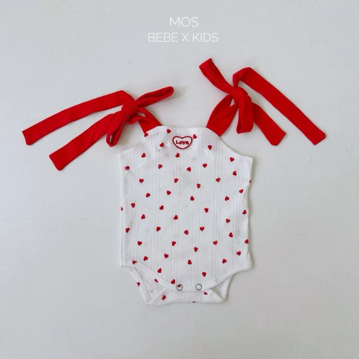 Mos Bebe - Korean Baby Fashion - #babyclothing - Heart Ribbon Suit - 10