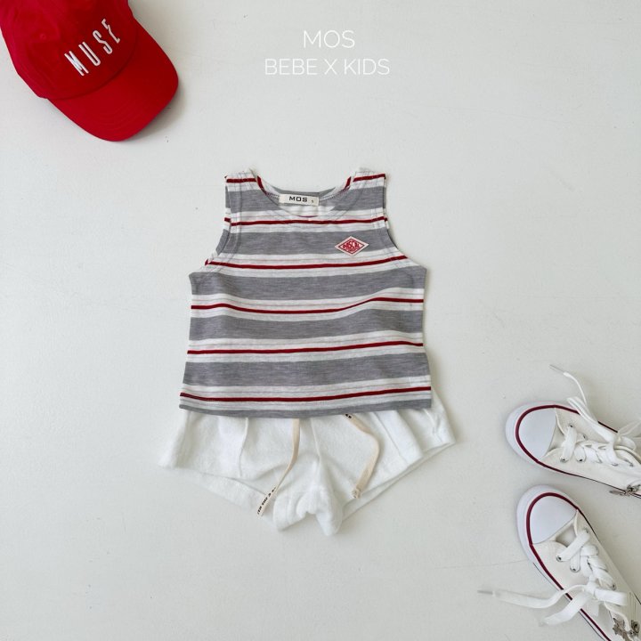 Mos Bebe - Korean Baby Fashion - #babyclothing - Plan Stripe Sleeveless - 6