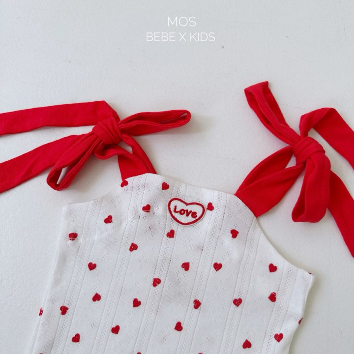 Mos Bebe - Korean Baby Fashion - #babyfashion - Heart Ribbon Suit - 11