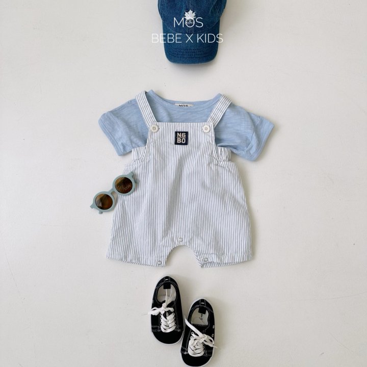 Mos Bebe - Korean Baby Fashion - #babyfashion - Bobo Stripe Overalls - 7