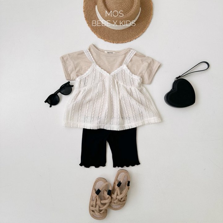 Mos Bebe - Korean Baby Fashion - #babyfashion - Crochet Tank One-piece - 8