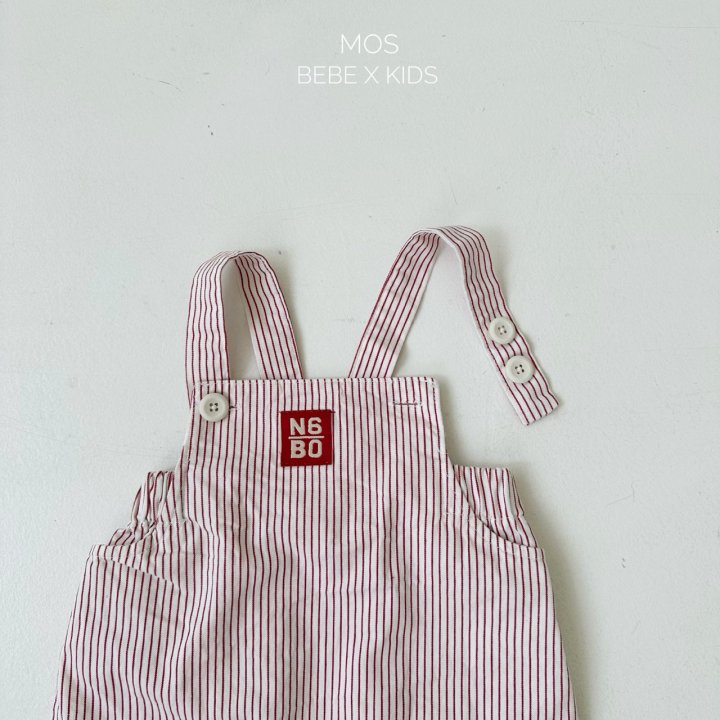 Mos Bebe - Korean Baby Fashion - #babygirlfashion - Bobo Stripe Overalls - 9