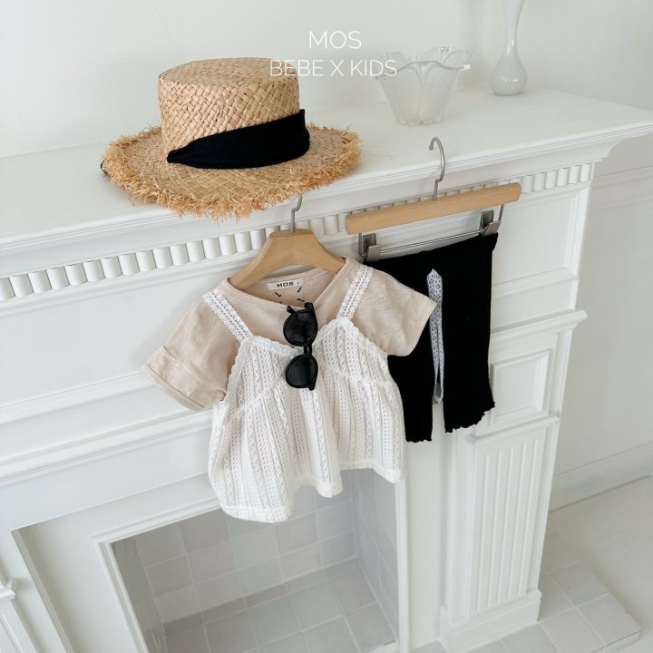 Mos Bebe - Korean Baby Fashion - #babygirlfashion - Crochet Tank One-piece - 10