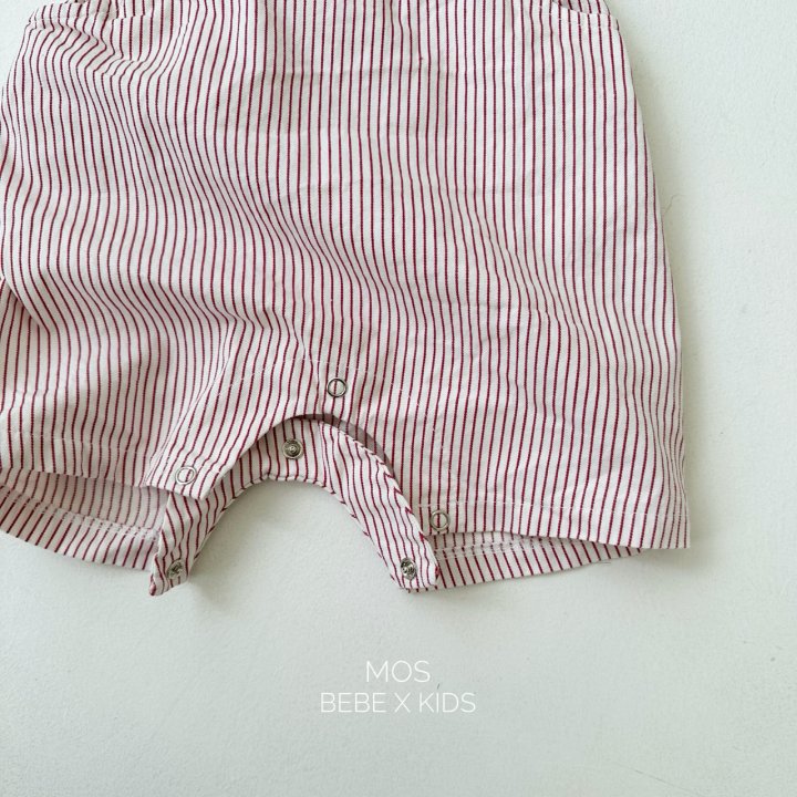 Mos Bebe - Korean Baby Fashion - #babyoninstagram - Bobo Stripe Overalls - 11