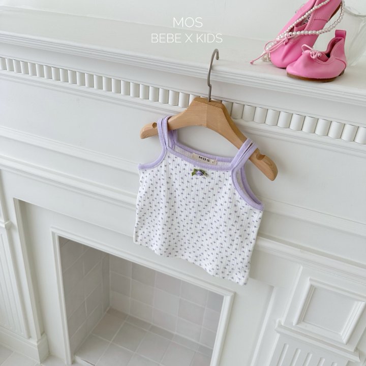 Mos Bebe - Korean Baby Fashion - #babyoninstagram - Pansy Strap Sleeveless - 5