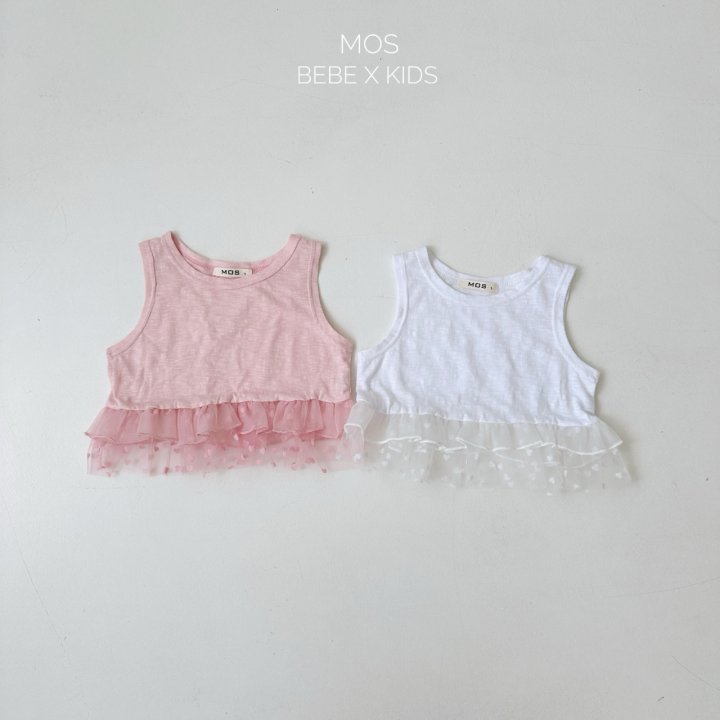 Mos Bebe - Korean Baby Fashion - #babyoninstagram - Flanc Frill Sleeveless - 3