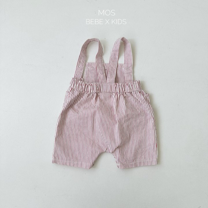 Mos Bebe - Korean Baby Fashion - #babyootd - Bobo Stripe Overalls - 12