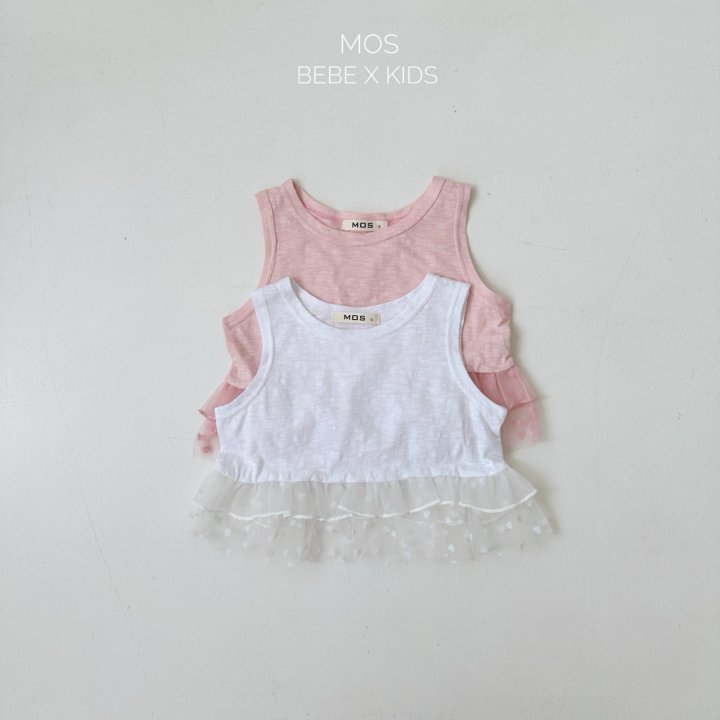 Mos Bebe - Korean Baby Fashion - #babyoninstagram - Flanc Frill Sleeveless - 4