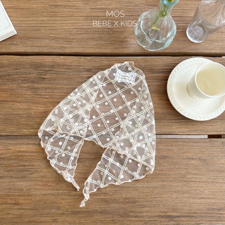 Mos Bebe - Korean Baby Fashion - #babyoutfit - Dot Check Scarf - 4