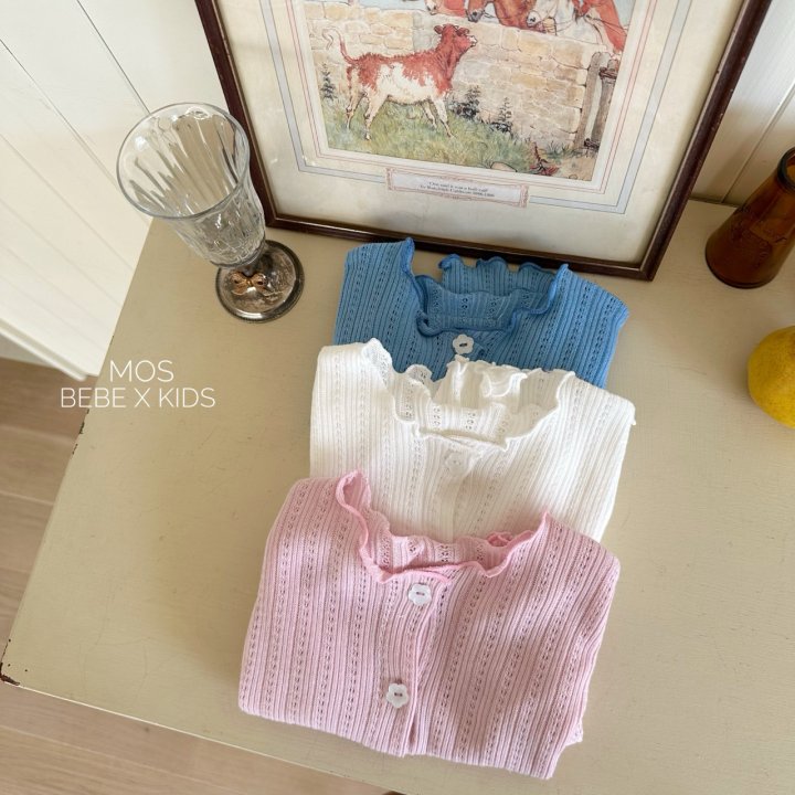 Mos Bebe - Korean Baby Fashion - #babyoutfit - Choux Cream Cardigan