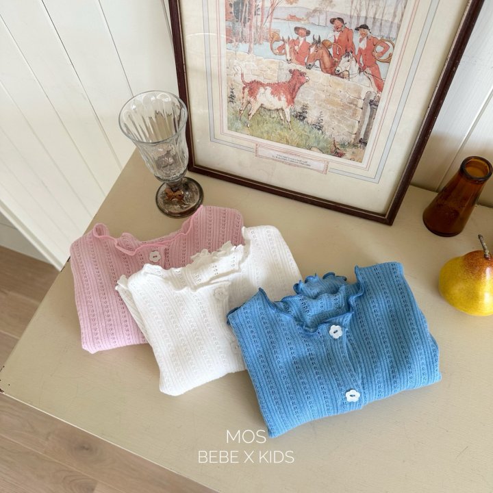 Mos Bebe - Korean Baby Fashion - #babyoutfit - Choux Cream Cardigan - 2
