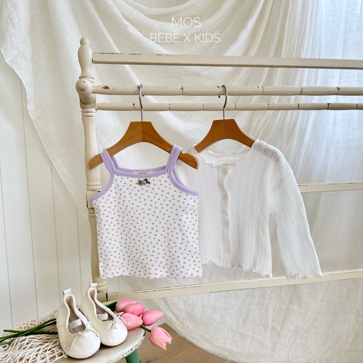 Mos Bebe - Korean Baby Fashion - #babyoutfit - Pansy Strap Sleeveless - 8