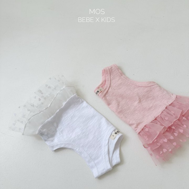 Mos Bebe - Korean Baby Fashion - #babyoutfit - Flanc Frill Sleeveless - 6