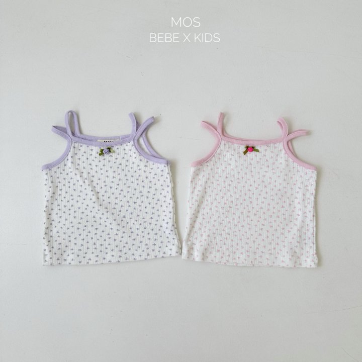 Mos Bebe - Korean Baby Fashion - #babywear - Pansy Strap Sleeveless - 9