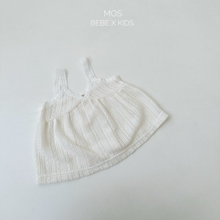 Mos Bebe - Korean Baby Fashion - #onlinebabyboutique - Crochet Tank One-piece - 2