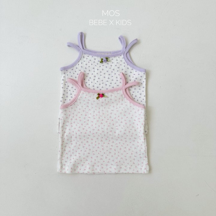 Mos Bebe - Korean Baby Fashion - #onlinebabyboutique - Pansy Strap Sleeveless - 10