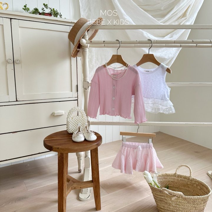 Mos Bebe - Korean Baby Fashion - #onlinebabyshop - Choux Cream Cardigan - 5