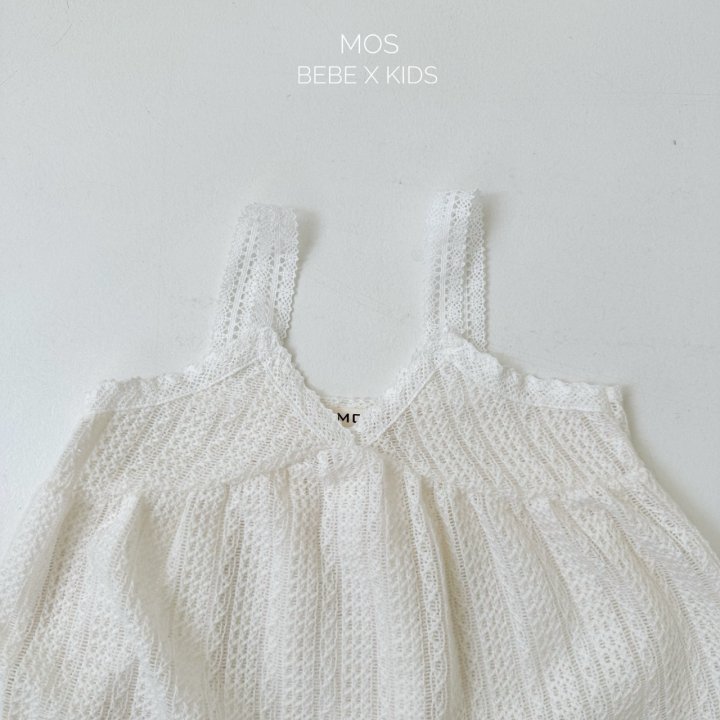 Mos Bebe - Korean Baby Fashion - #onlinebabyshop - Crochet Tank One-piece - 3