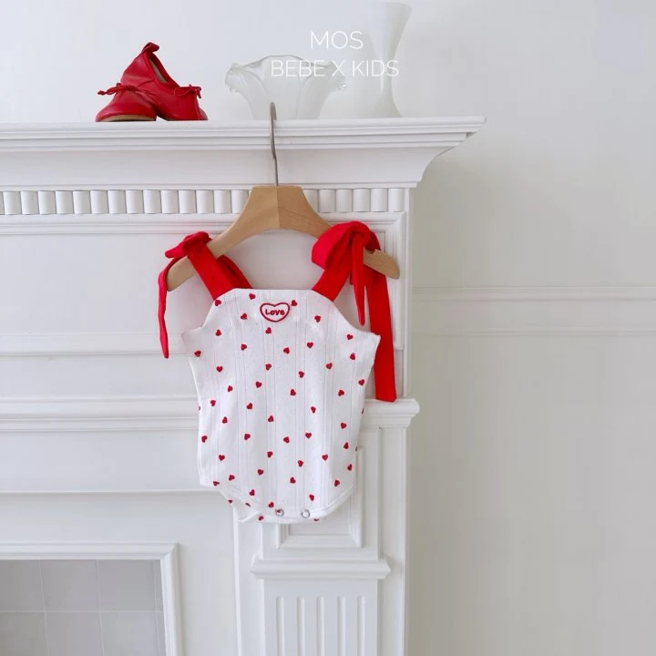 Mos Bebe - Korean Baby Fashion - #smilingbaby - Heart Ribbon Suit - 7