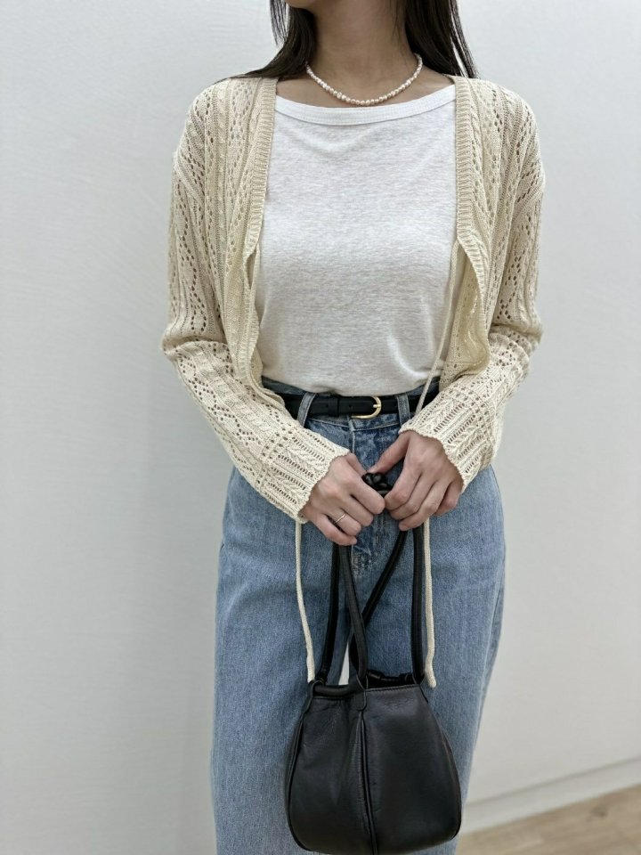 Most - Korean Women Fashion - #vintagekidsstyle - String Cardigan - 9
