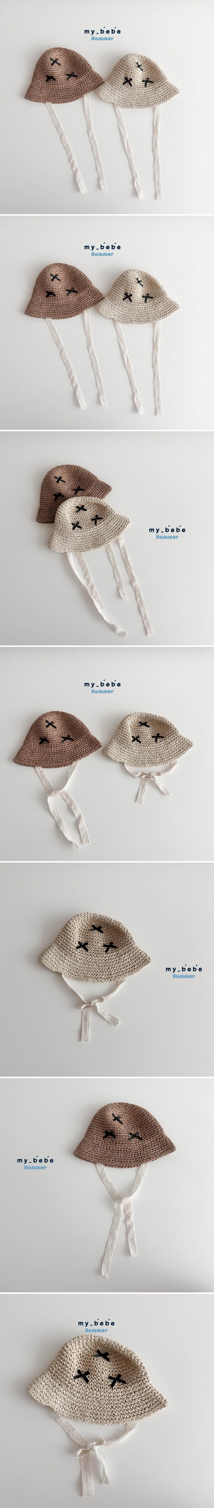 My Bebe - Korean Baby Fashion - #onlinebabyboutique - Ribbon Straw Hat