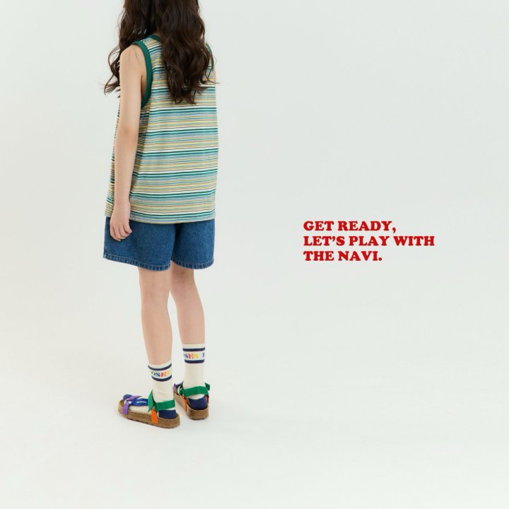 Navi - Korean Children Fashion - #childofig - Arc Denim Pants - 10