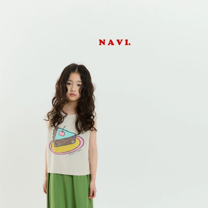 Navi - Korean Children Fashion - #childrensboutique - Cake Sleeveless Tee - 2