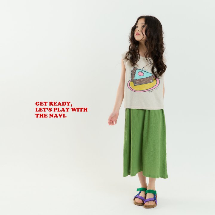 Navi - Korean Children Fashion - #designkidswear - Cake Sleeveless Tee - 3