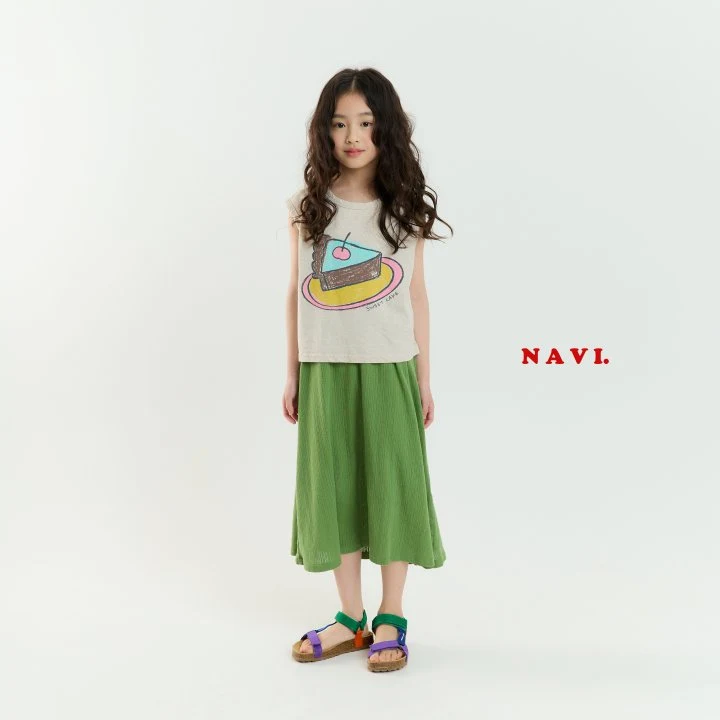 Navi - Korean Children Fashion - #designkidswear - Cake Sleeveless Tee - 4