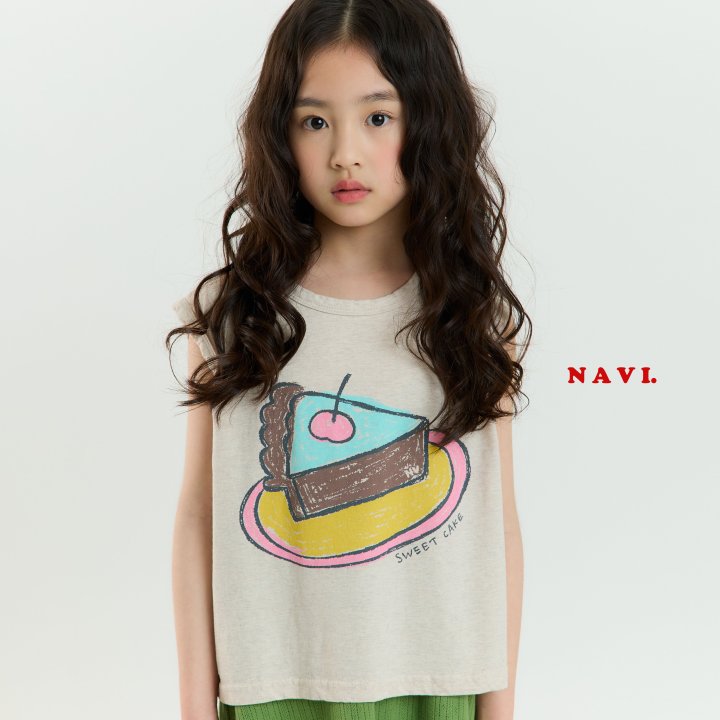 Navi - Korean Children Fashion - #fashionkids - Cake Sleeveless Tee - 5