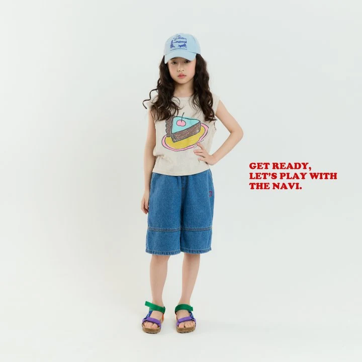 Navi - Korean Children Fashion - #kidsshorts - Cake Sleeveless Tee - 6