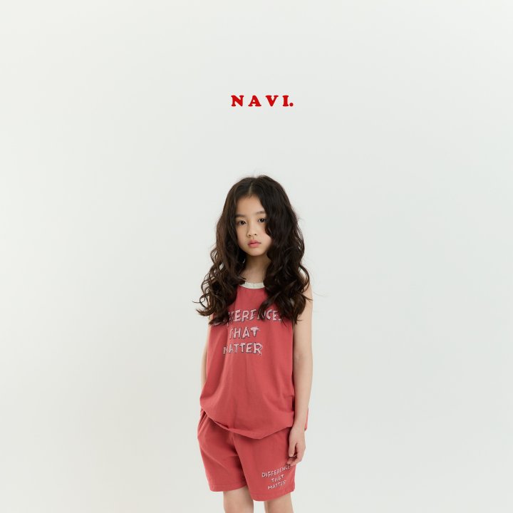 Navi - Korean Children Fashion - #kidsstore - Diff Sleeveless Tee - 2