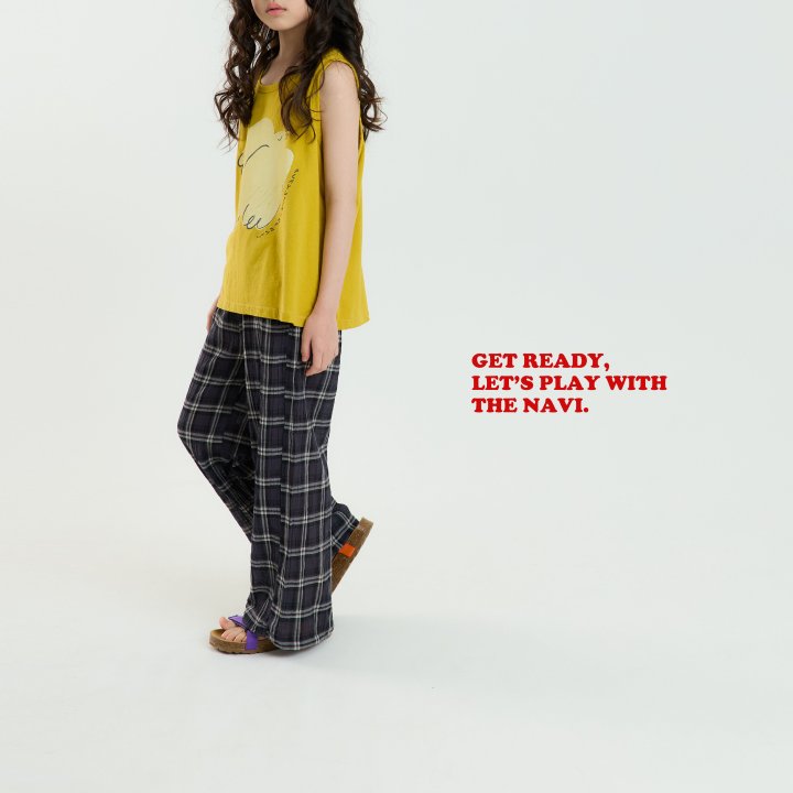 Navi - Korean Children Fashion - #kidsstore - Checkered Pants - 9
