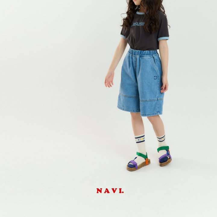 Navi - Korean Children Fashion - #minifashionista - Circle Denim Pants - 10