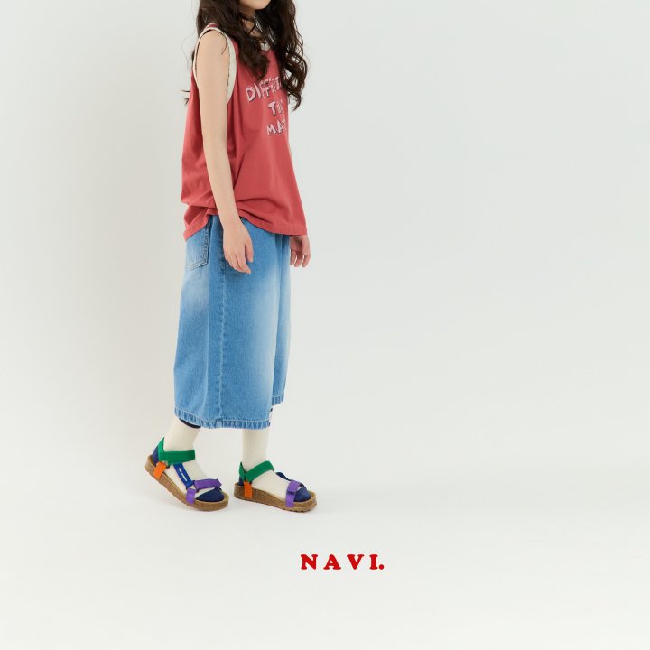Navi - Korean Children Fashion - #prettylittlegirls - Diff Sleeveless Tee - 8