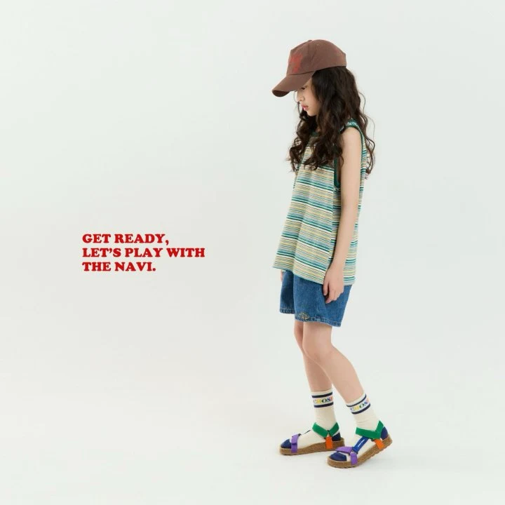 Navi - Korean Children Fashion - #toddlerclothing - Arc Denim Pants - 8
