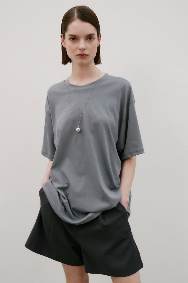 Neroli36 - Korean Women Fashion - #momslook - Silket Boxy Tee