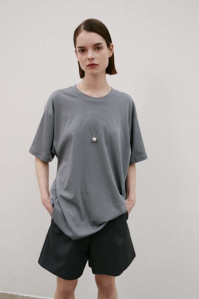 Neroli36 - Korean Women Fashion - #momslook - Silket Boxy Tee - 2