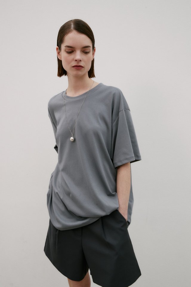 Neroli36 - Korean Women Fashion - #momslook - Silket Boxy Tee - 3
