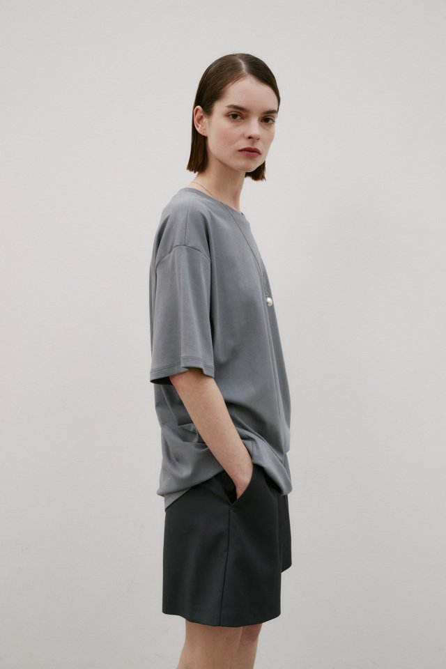 Neroli36 - Korean Women Fashion - #restrostyle - Silket Boxy Tee - 8