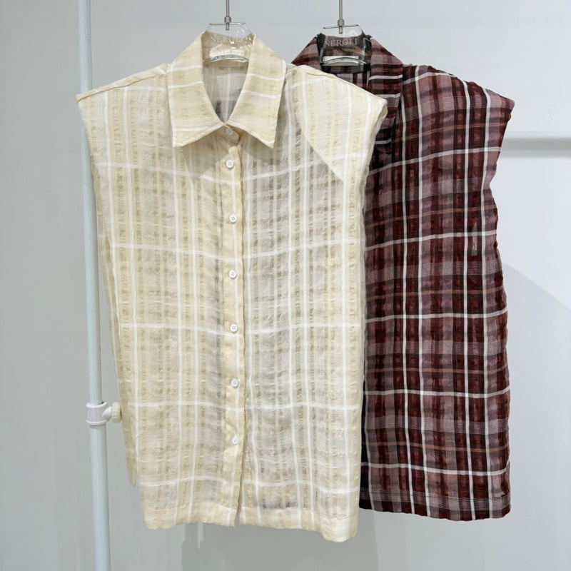 Neroli36 - Korean Women Fashion - #shopsmall - Check Padded Shirt