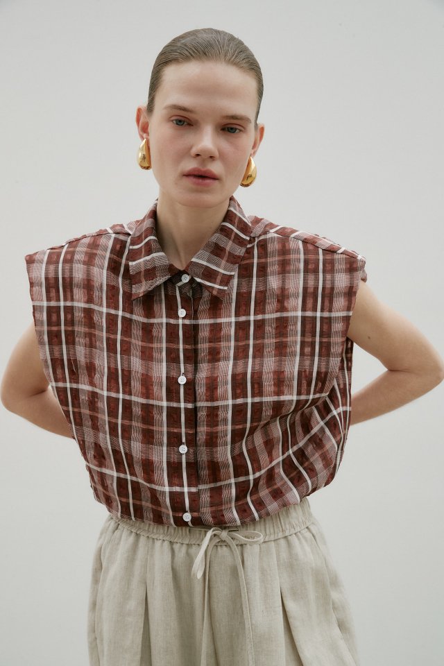 Neroli36 - Korean Women Fashion - #thatsdarling - Check Padded Shirt - 2