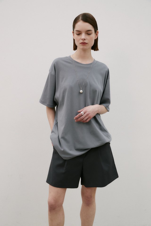 Neroli36 - Korean Women Fashion - #momslook - Silket Boxy Tee - 4