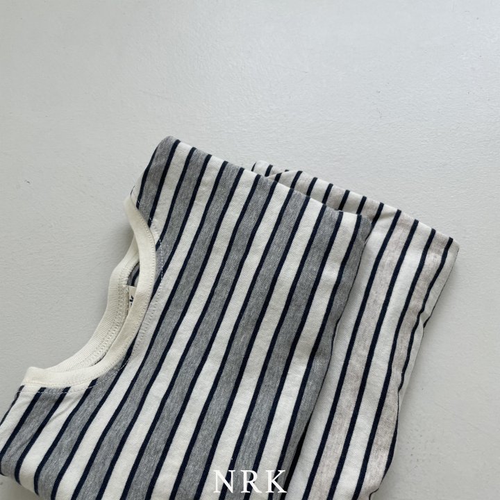 Nrk - Korean Children Fashion - #discoveringself - Stripe Short Sleeve Tee - 3