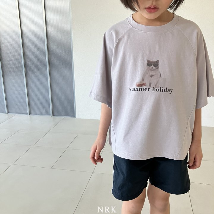 Nrk - Korean Children Fashion - #kidsshorts - Cat Short Sleeve Tee - 10