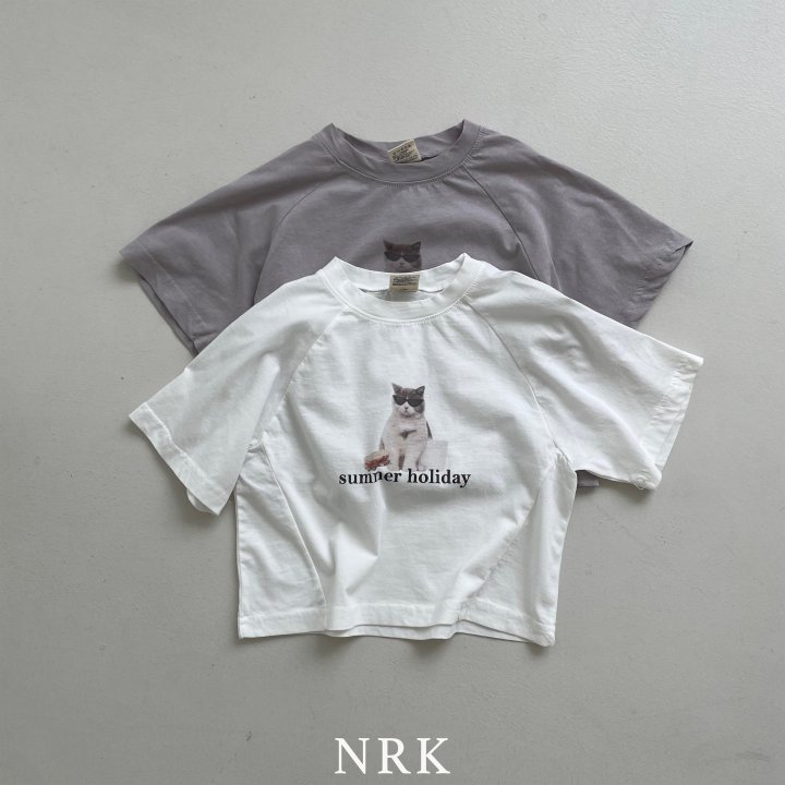 Nrk - Korean Children Fashion - #magicofchildhood - Cat Short Sleeve Tee