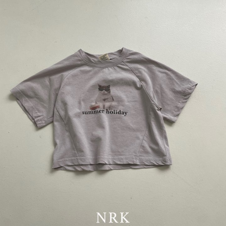 Nrk - Korean Children Fashion - #minifashionista - Cat Short Sleeve Tee - 2