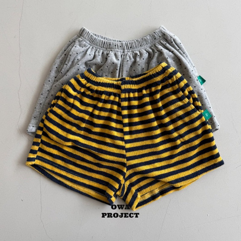 O Wa - Korean Children Fashion - #littlefashionista - Short Terry Pants (Dot)