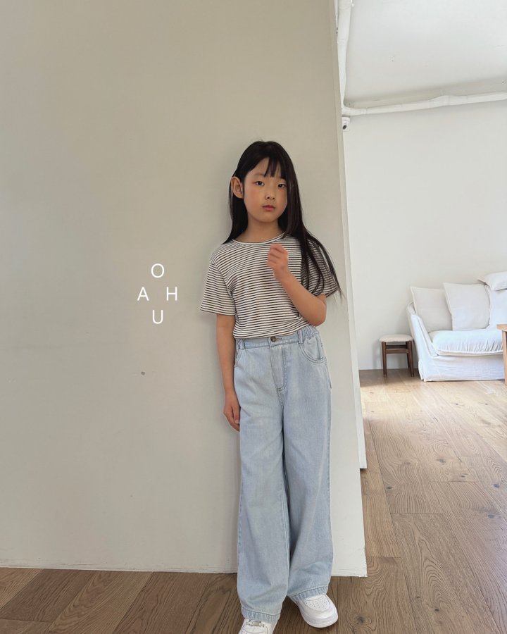 O'Ahu - Korean Children Fashion - #childrensboutique - Cool Wide Denim Pants - 9